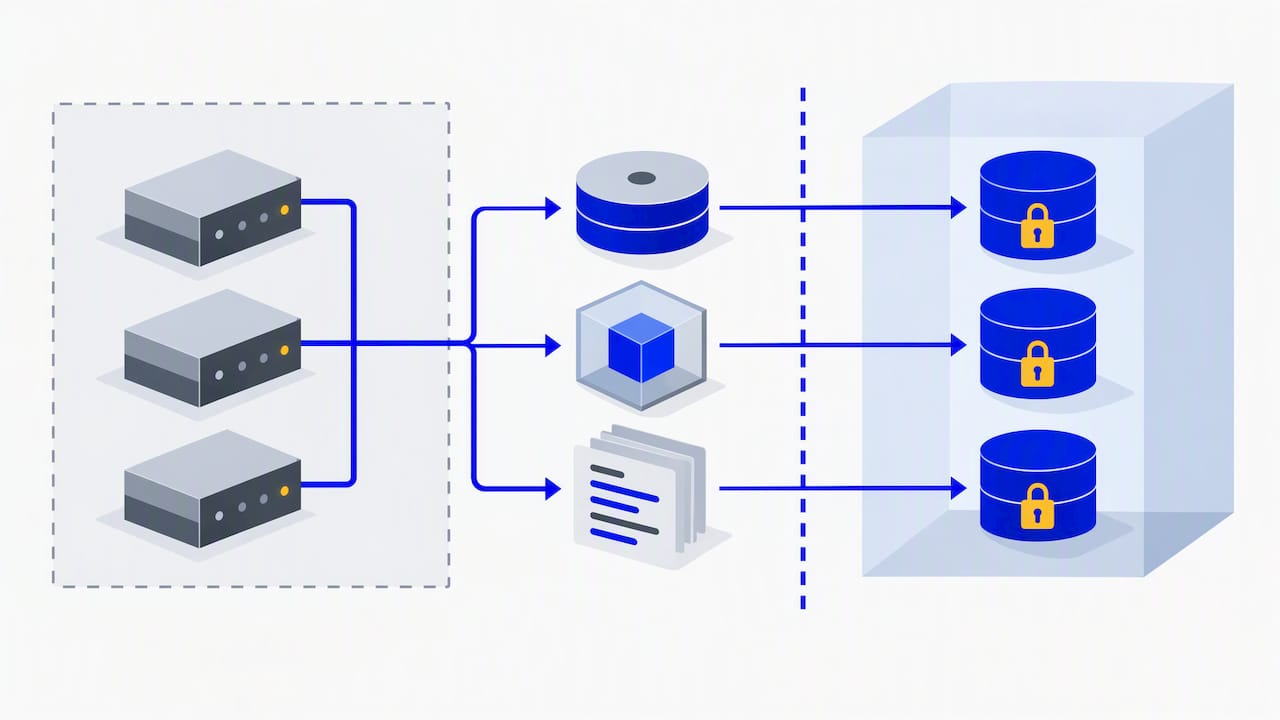 Disk, virtual machine, and logs copied to secure storage