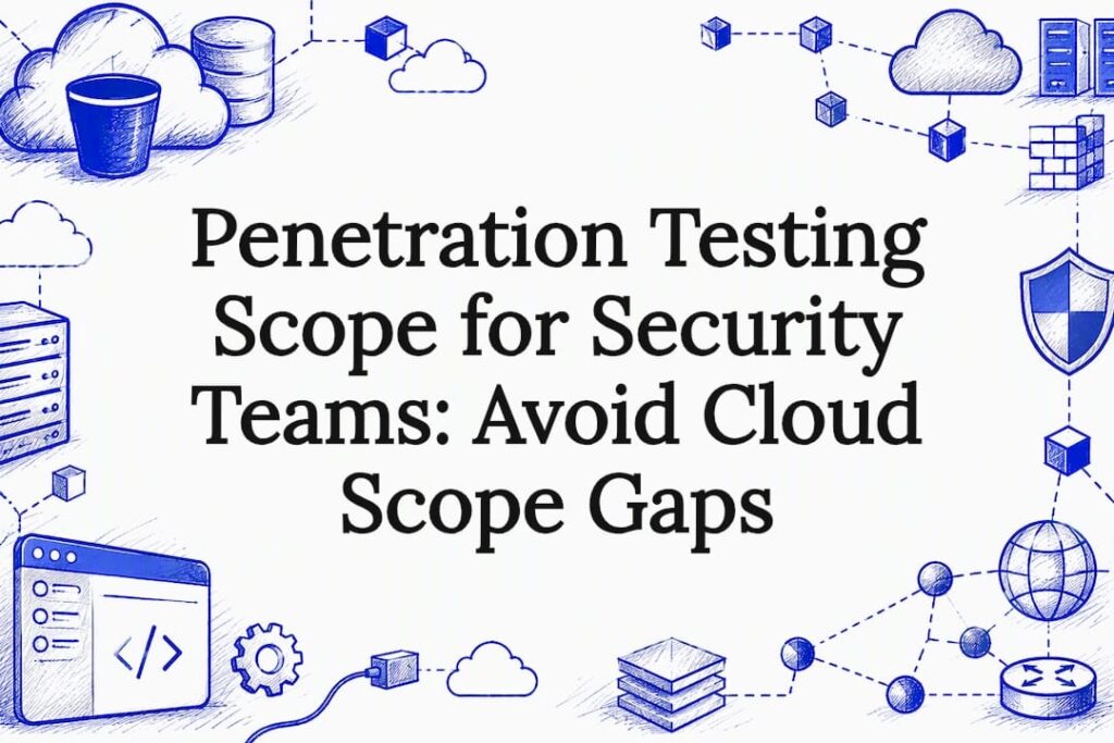 Sketch-style title card with cloud and network elements