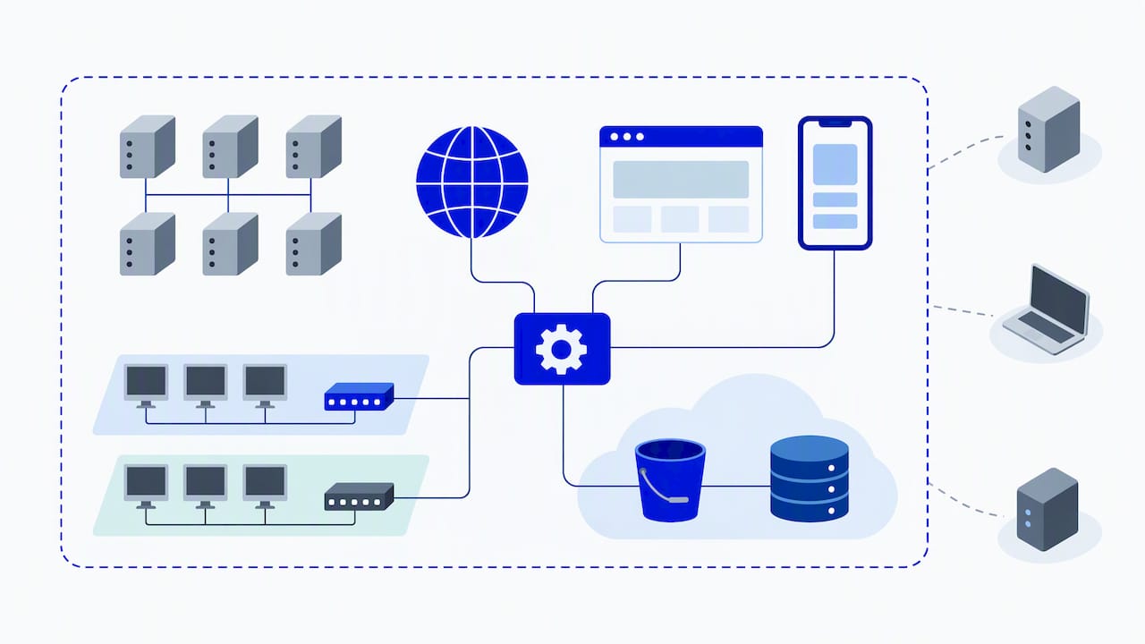 Technical assets grouped within a test scope