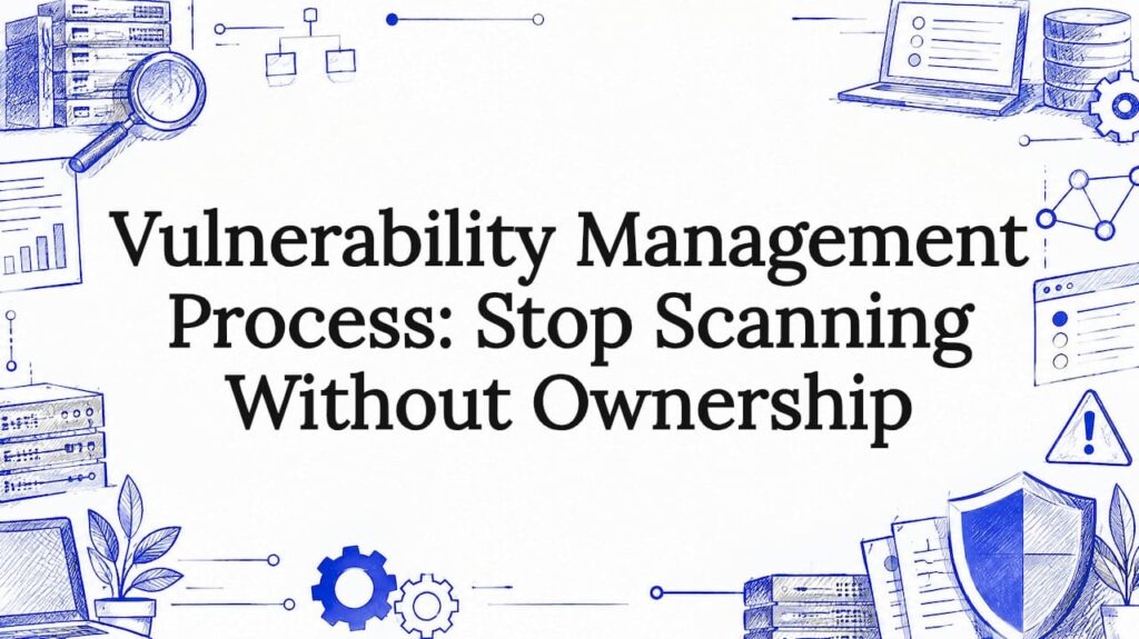 Hand-drawn security sketches frame article title